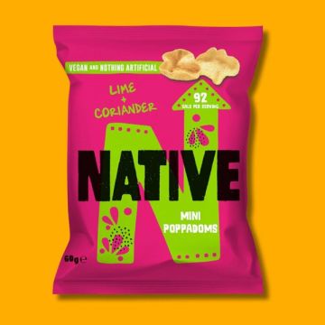 Native Snacks Vegan Mini Poppadoms Lime & Coriander 60g