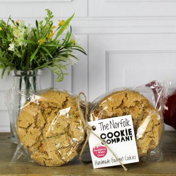 Norfolk Cookie Raspberry And White Chocolate 6 Pack