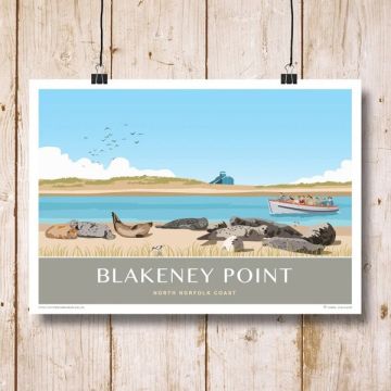 Blakeney Point Sealwatching Mounted Print