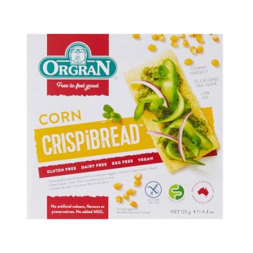 Orgran Toasted Corn Crispibread 125g