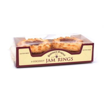 Pattesons Gluten Free Coconut Jam Rings 6 Pk