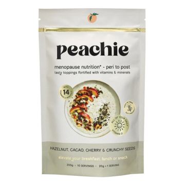 Peachie Hazelnut Cacao Cherry & Crunchy Seeds Menopause Topping 200g   