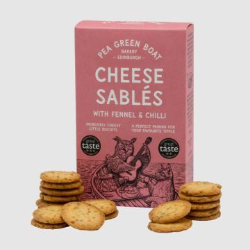 Pea Green Boat Cheese Sabl&eacute;s (Fennel & Chilli) 80g
