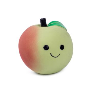 Foodie Faces Latex Apple Dog Toy Small