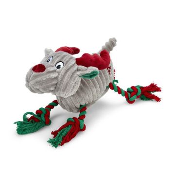 Petface Roger Rope Legs Reindeer Plush Christmas Dog Toy