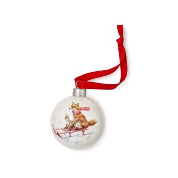 Wrendale Designs Xmas Bauble Sleigh Ride