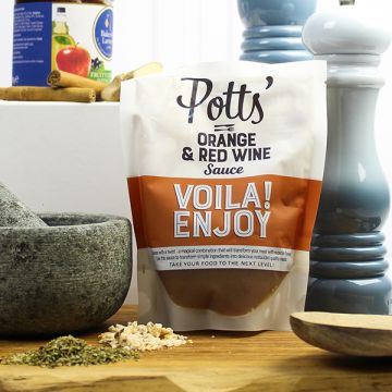 Potts Orange and Red Wine Sauce 400g