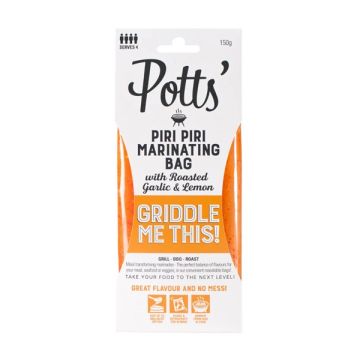 Potts Piri Piri With Roast Garlic & Lemon Marinating Bag 150g
