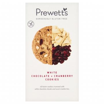 Prewetts Gluten Free White Chocolate & Cranberry Cookies 150g