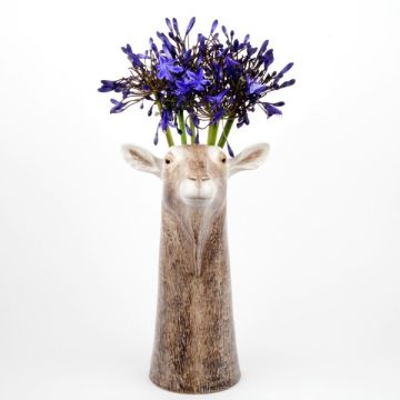 Quail Ceramics Large Goat Vase