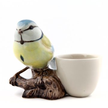 Quail Ceramics Blue Tit With Egg Cup