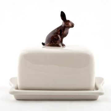 Quail Ceramics Hare Butter Dish