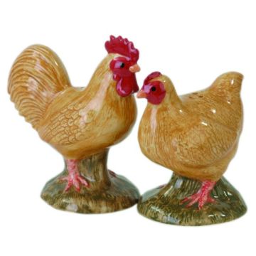 Quail Ceramics Buff Orpington Chicken Salt & Pepper Shaker 
