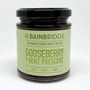 R.Bainbridge Gooseberry & Mint Preserve 210g