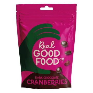 Real Good Food Dark Chocolate Cranberries Pouch 120g