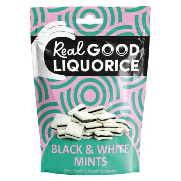 Real Good Liquorice Black & White Mints Pouch 165g