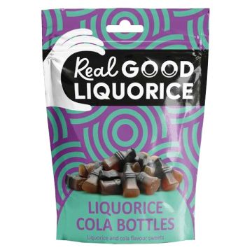 Real Good Liquorice Cola Bottles Pouch 165g