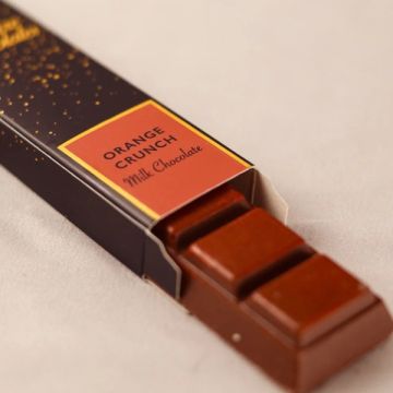 Saffire Chocolates Small Chocolate Bar Milk Orange Crunch 45g