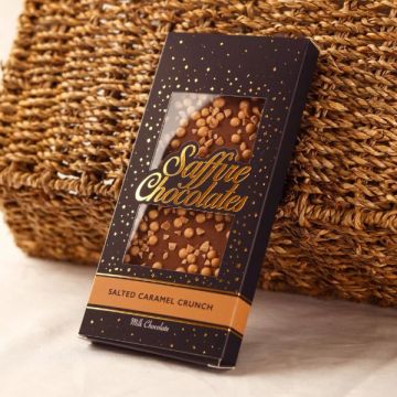 Saffire Chocolates Big Chocolate Bar Salted Caramel Crunch 120g