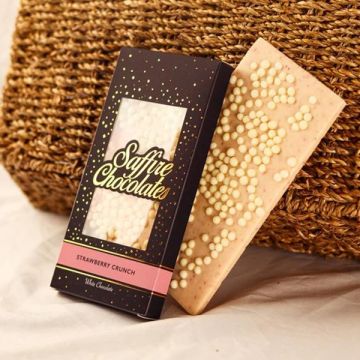 Saffire Chocolates Big Chocolate Bar Strawberry Crunch 120g