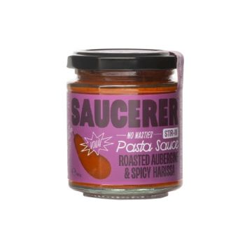 Saucerer Roasted Aubergine & Spicy Harissa Sauce 190g