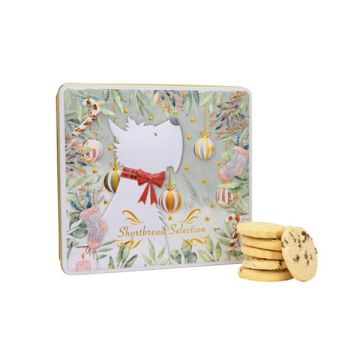 Silver Crane Scottie Dog Shortbread Tin 450g