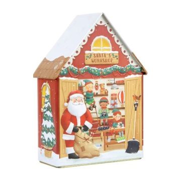 Silver Crane Santa's Workshop Musical Tin 200g
