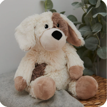 Warmies Plush Puppy (Cream- Sitting) Microwavable