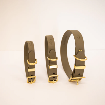 Storeys & Tails Biothane All Weather Collar Khaki XS