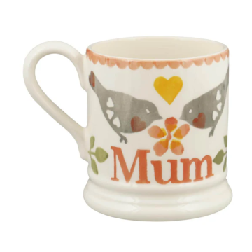 Emma Bridgewater Lovebirds Coral 1/2 Pint Mug