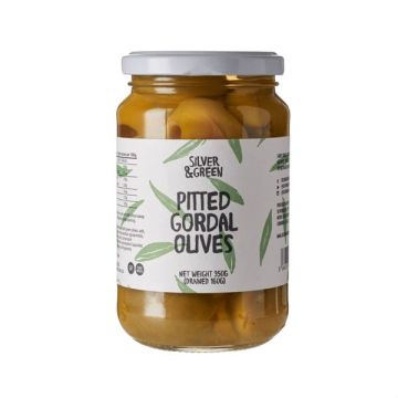 Silver & Green Pitted Gordal 250G