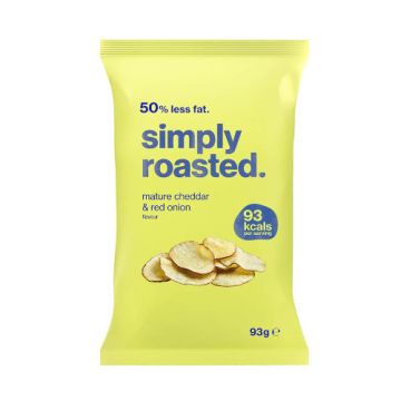 Simply Roasted Mature Cheddar And Red Onion Crisps 93g