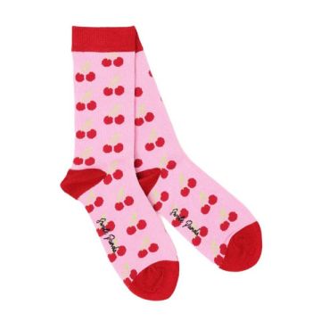 Swole Panda Cherry Socks Red 4-7