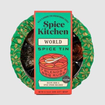 Spice Kitchen World Spice Tin Silk Wrap