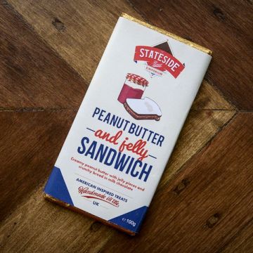 Stateside Peanut Butter & Jelly Chocolate Bar 100g