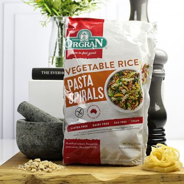 Orgran Vegetable Rice Pasta Spirals 250g
