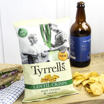 Tyrrells Sour Cream & Onion Lentil Crisps 80g