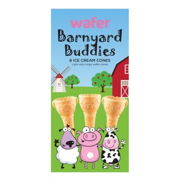 Wafer Barnyard Buddies Ice Cream Cones 8pk