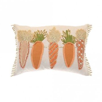 Walton & Co. Appliqued Carrot Cushion Poly Fill