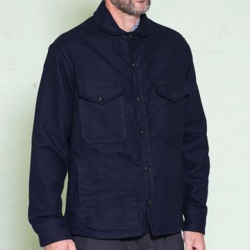 Yarmouth Oilskins The Maritime Overshirt Navy Moleskin