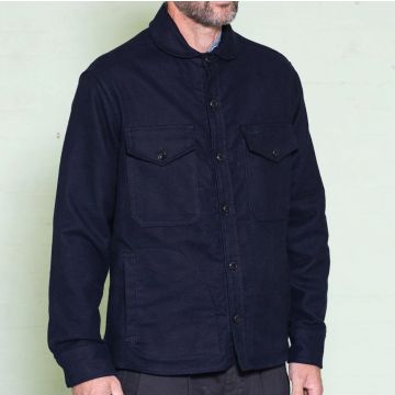 The Maritime Overshirt Navy Moleskin S