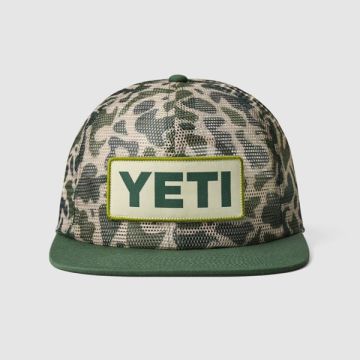 YETI Mesh Camo Flat Brim Hat