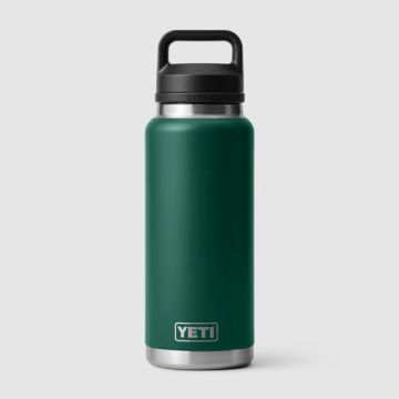 YETI Rambler 36 Oz Bottle Chug Black Forest Green