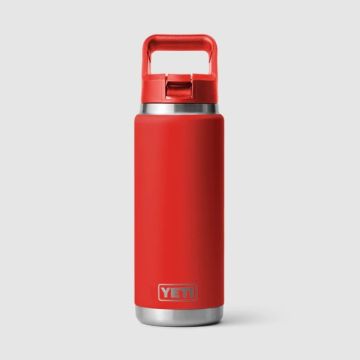 YETI Rambler 26 Oz Colour Straw Bottle Rescue Red