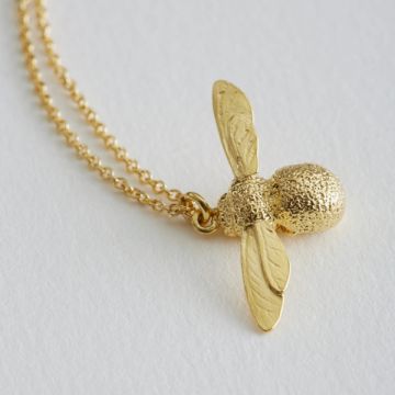 Alex Monroe Baby Bee Necklace (Gold)