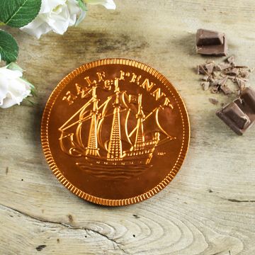 Copper Milk Chocolate Halfpenny  90g