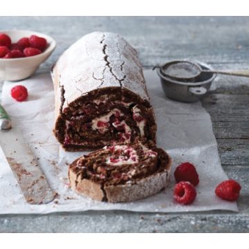 Cook Chocolate and Raspberry Roulade Serves 8-10