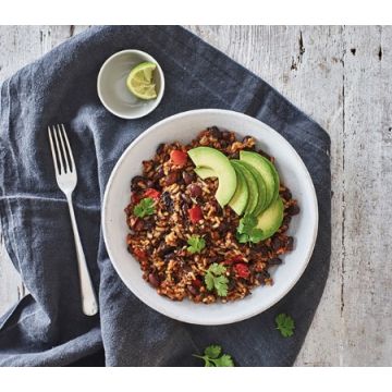 Cook Mexican Black Bean & Mushroom Chilli Serves 1