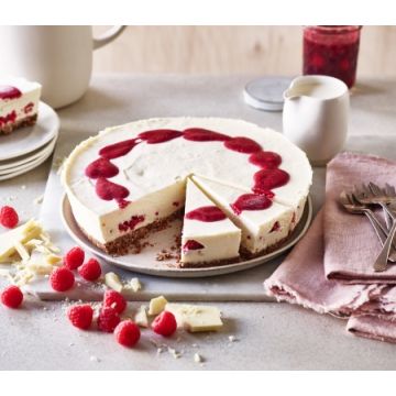 Cook White Chocolate & Raspberry Cheesecake Serves 10-12
