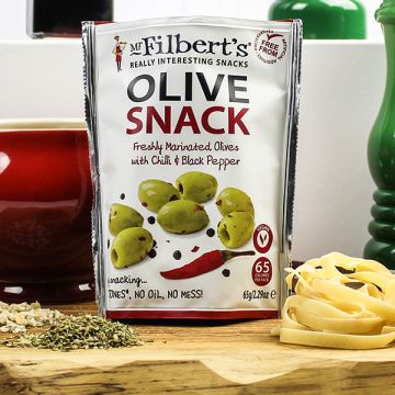 Mr Filberts Olive Snack Chilli and Black Pepper 50g